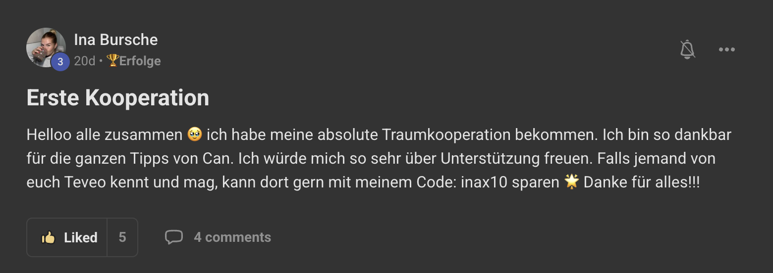 Ina Bursche: Erste Kooperation