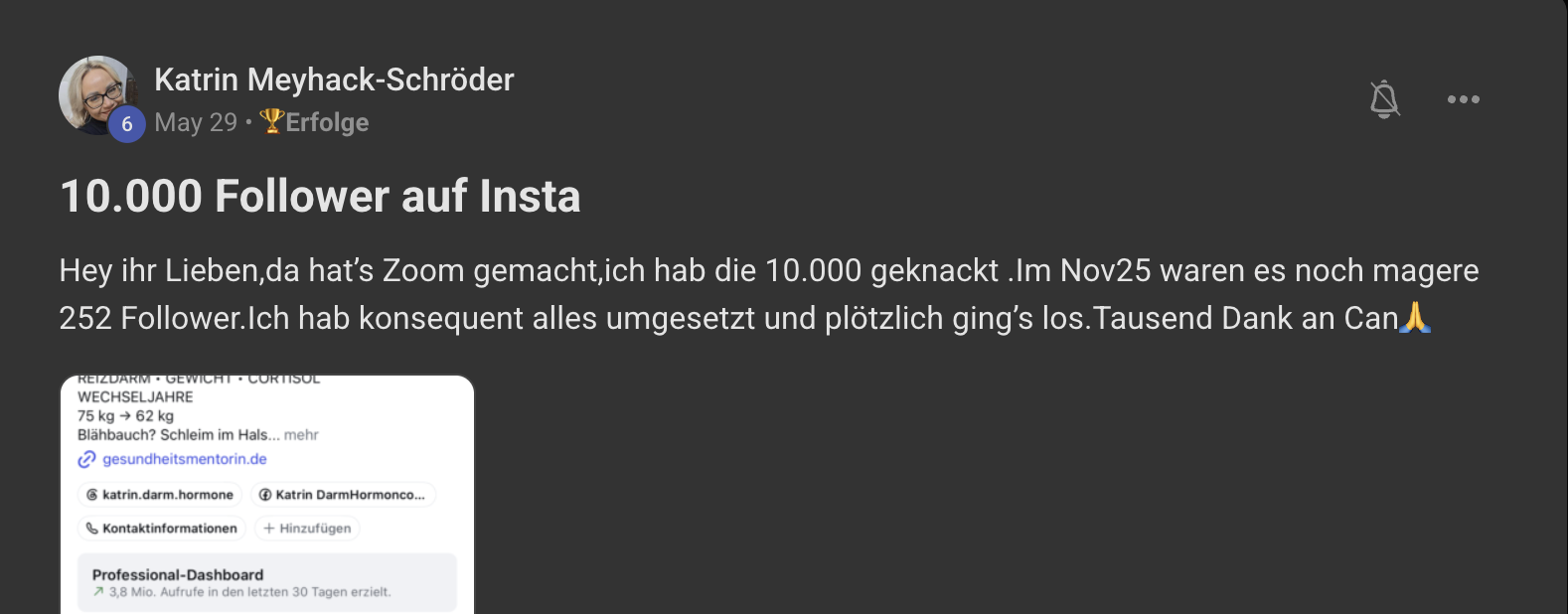 Katrin Meyhack-Schröder: 10.000 Follower auf Insta
